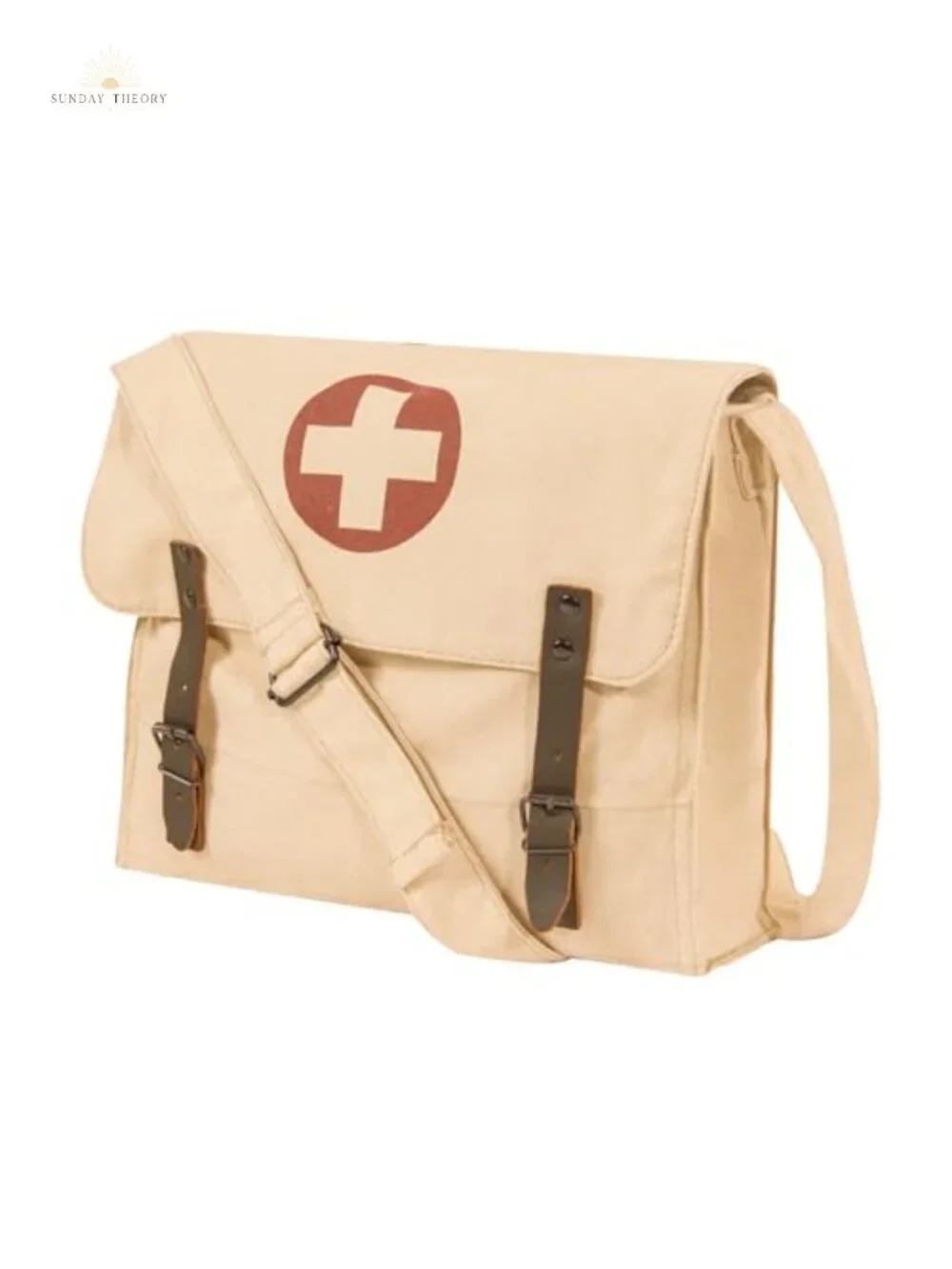 Vintage Canvas Messenger Bag Crossbody with Leather Straps Adjustable Strap EDC